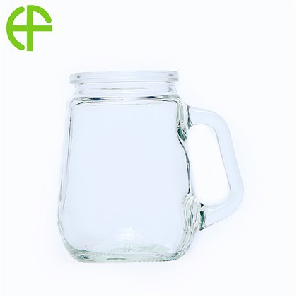 150 ml glassflaske med hvitt håndtak